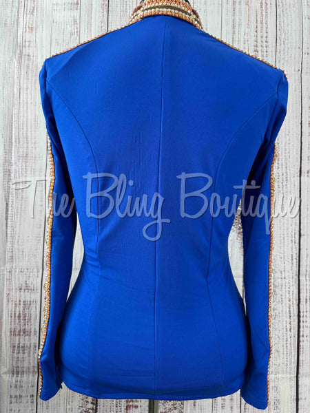 Royal Blue, Copper & Bronze Day Shirt Set (L)