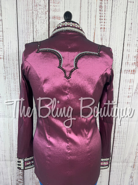 Plum, Black, Grey & White Day Shirt Set (Medium)