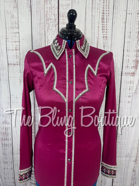 Raspberry, Black & White Day Shirt Set (Medium)