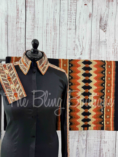 RE-ORDER Black, Rust, Chocolate & Tan Day Shirt Set (Choose Your Size)