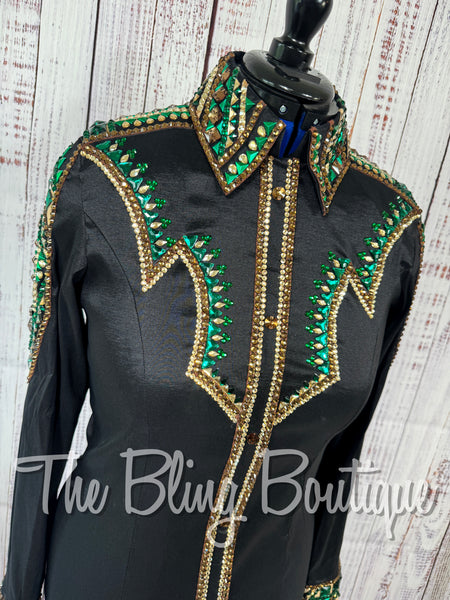 Black, Green, Tan & Chocolate Day Shirt Set (Large)