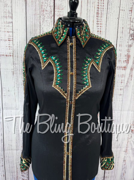 Black, Green, Tan & Chocolate Day Shirt Set (Large)