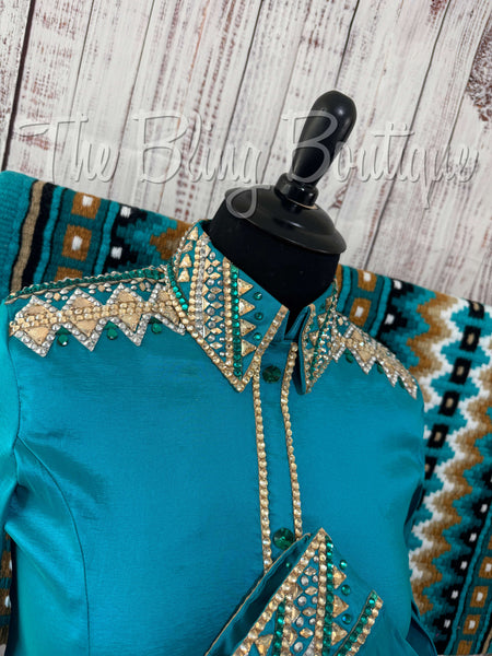 Teal & Tan Day Shirt Set (2XL)