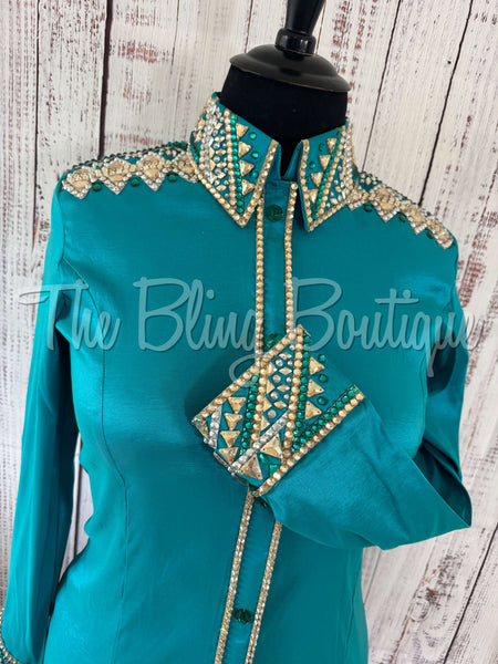 Teal & Tan Day Shirt Set (2XL)
