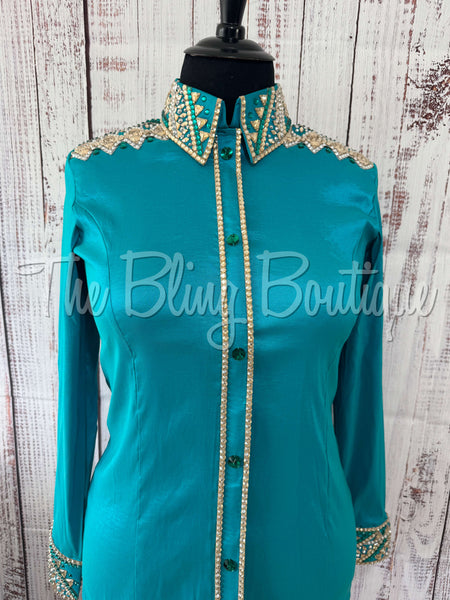 Teal & Tan Day Shirt Set (2XL)