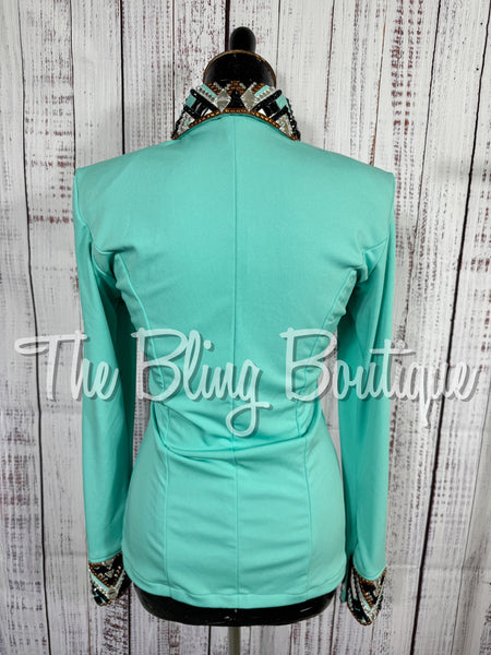 Mint Green, Copper, Black & White Day Shirt Set (Small)