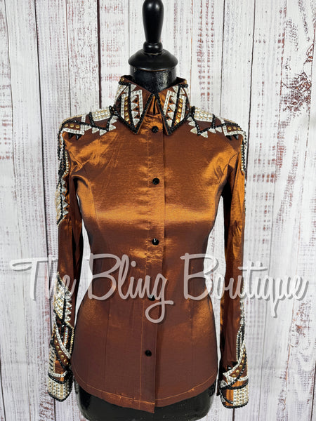Rust, Black, Tan & White Day Shirt Set (XS/S)