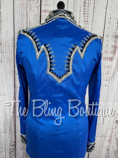 Royal Blue, Grey, Black & White Day Shirt Set (Large)