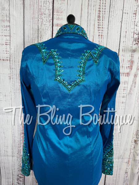 Dark Turquoise, Jade & Green Day Shirt Set (Large)