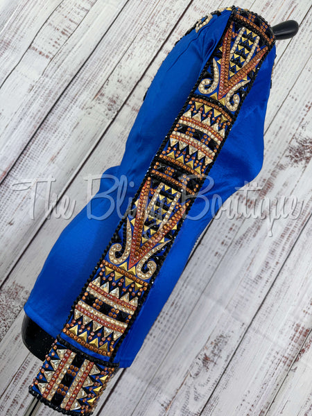 RE-ORDER Royal Blue, Rust, Tan & Black Day Shirt Set (Choose Your Size)