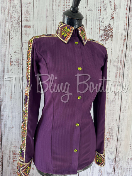 Plum, Olive Green & Rust Day Shirt Set (S)