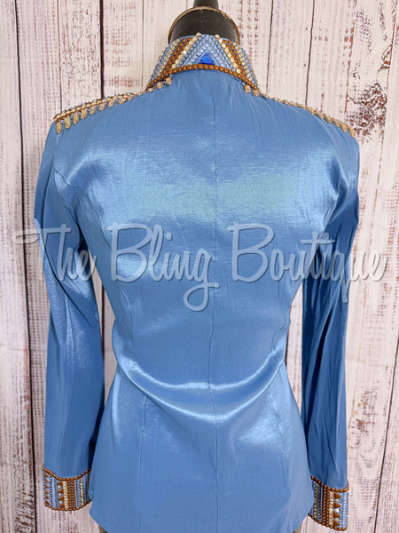 Periwinkle, Rust & Tan Day Shirt Set (XS/S)