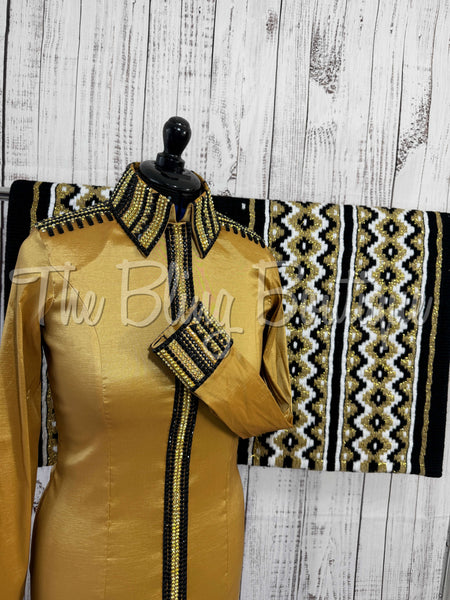 Gold & Black Day Shirt Set (M)