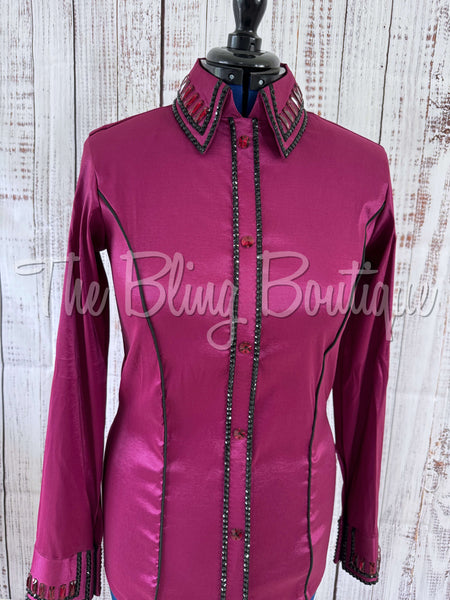 Holiday Exclusive Day Shirt- Raspberry & Black (Large)
