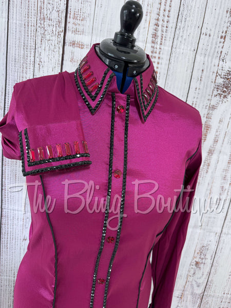 Holiday Exclusive Day Shirt- Raspberry & Black - (Medium)