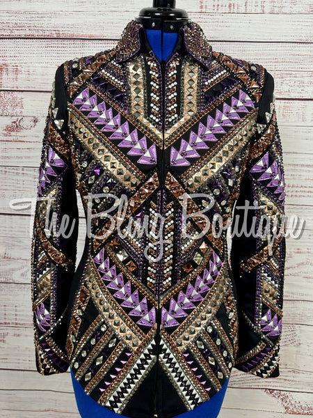Black, Purple & Copper Showmanship Jacket (Medium)