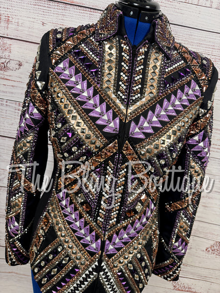 Black, Purple & Copper Showmanship Jacket (Medium)