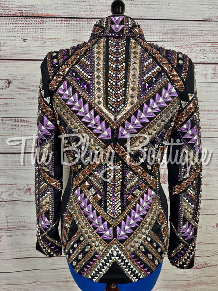 Black, Purple & Copper Showmanship Jacket (Medium)