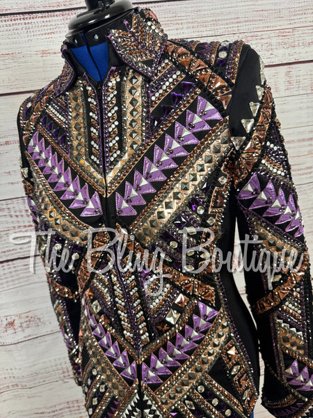 Black, Purple & Copper Showmanship Jacket (Medium)