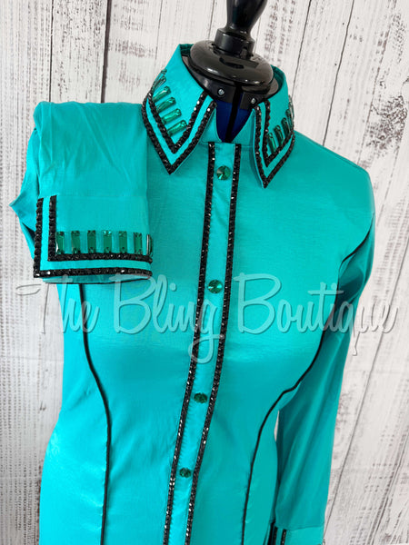 Holiday Exclusive Day Shirt- Teal & Black - (Large)