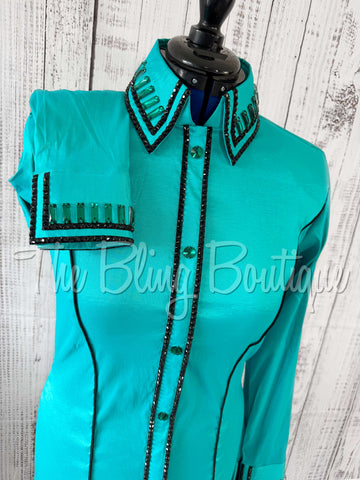 Holiday Exclusive Day Shirt- Teal & Black - (Large)