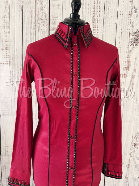 Holiday Exclusive Day Shirt- Dark Red & Black - (Medium)