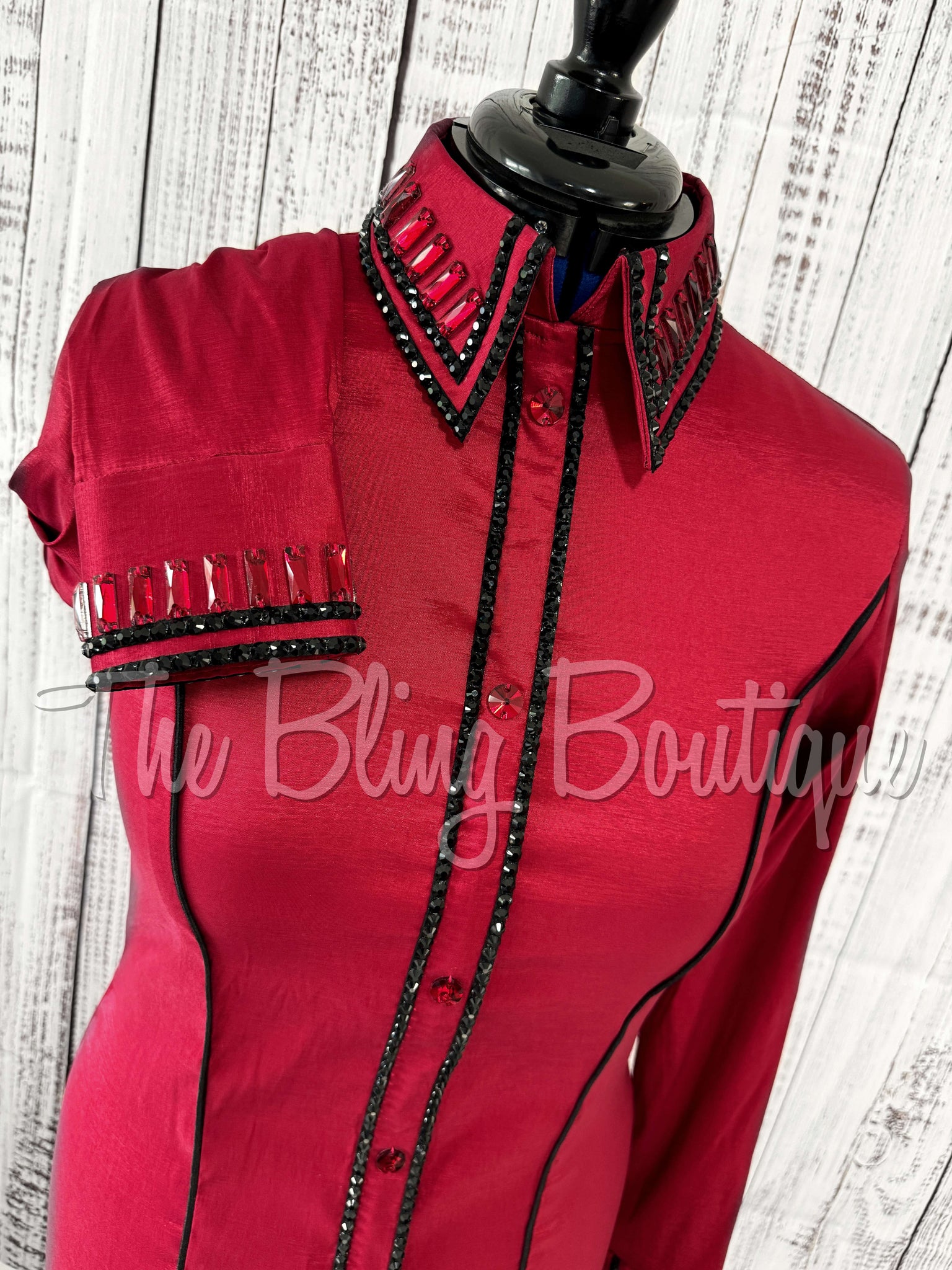 Holiday Exclusive Day Shirt- Dark Red & Black - (Medium)