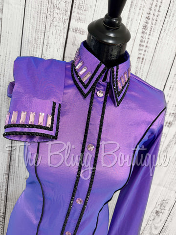 Holiday Exclusive Day Shirt- Lavender & Black - (Medium)