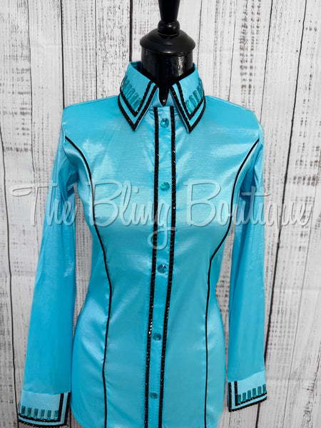 Holiday Exclusive Day Shirt- Aqua & Black - (Medium)