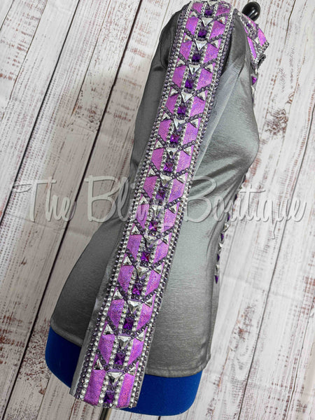 Grey, Berry, Purple & Silver Day Shirt Set (L)