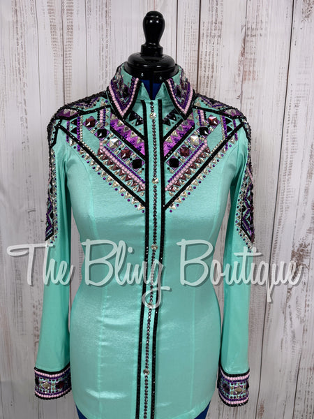 Mint, Purple & Lilac Day Shirt Set (Medium)