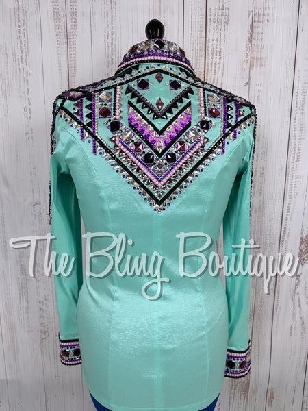 Mint, Purple & Lilac Day Shirt Set (Medium)