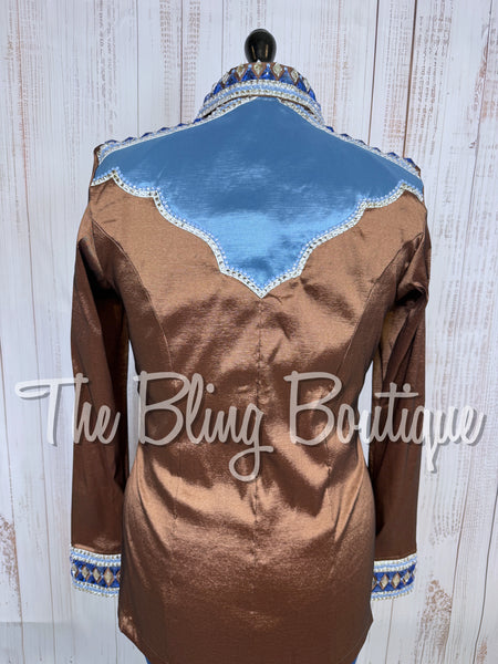 Chocolate & Cornflower Blue Day Shirt Set (Large)