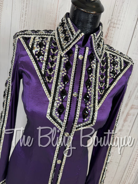 Purple, Grey, Black & White Day Shirt Set (Small)