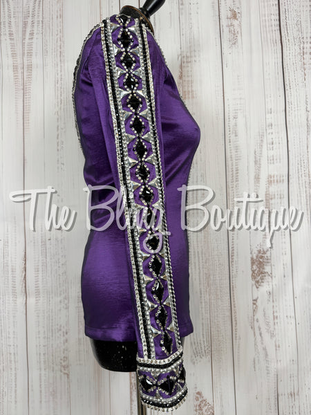 Purple, Grey, Black & White Day Shirt Set (Small)