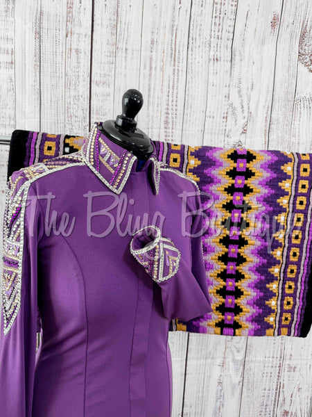 Purple, Grape & Gold Day Shirt Set (M)