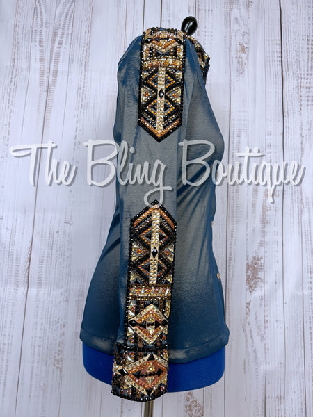 Smokey Blue, Copper, & Black Day Shirt Set (Large)