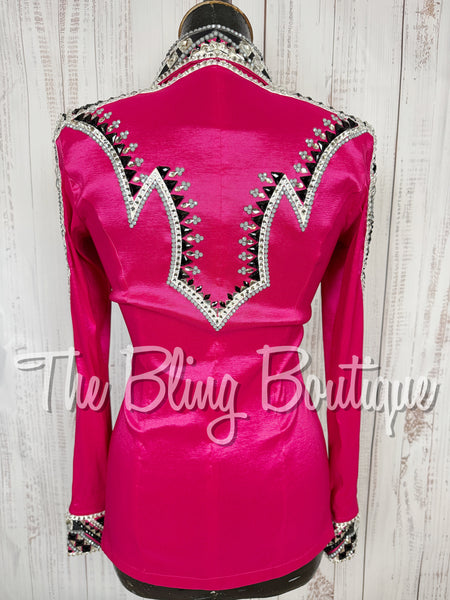 Hot Pink, Grey, Black & White Day Shirt Set (Small)