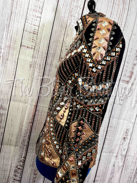 RE-ORDER Black, Rose Gold & Gunmetal Showmanship Jacket (Choose Your Size)