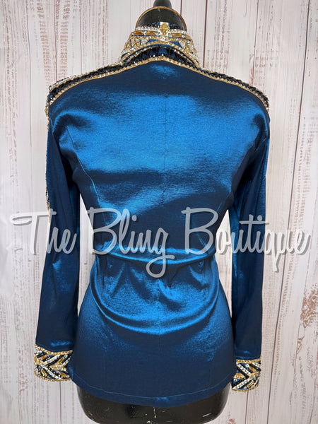 Ocean Blue, Tan & Black Day Shirt Set (XS/S)