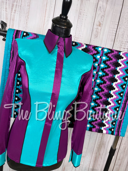 Teal & Berry Two Toned Day Shirt Set (XS/S)