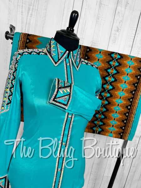 Teal, Black & AB Day Shirt Set (XL)