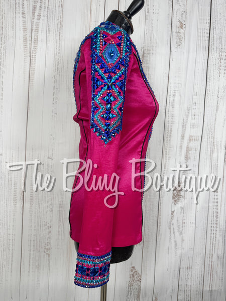 Hot Pink, Turquoise & Blue Day Shirt Set (Small)