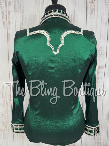 Emerald Green, Black, Grey & White Day Shirt Set (XL)