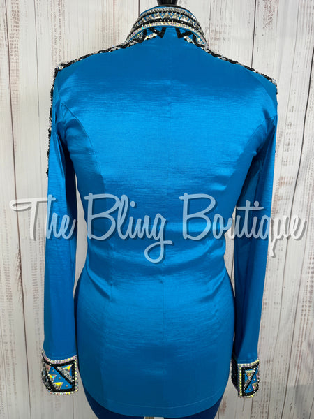 Malibu Blue, Black & White/AB Day Shirt Set (Medium)