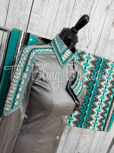 Grey, Teal & Mint Day Shirt Set (S)