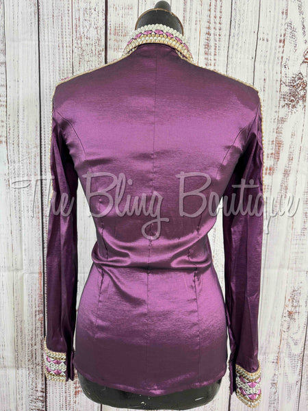 Aubergine, Plum & Tan Day Shirt Set (S)
