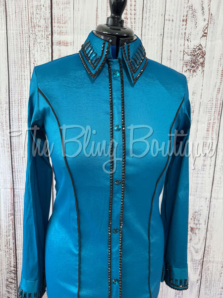 Holiday Exclusive Day Shirt- Dark Turquoise & Black - (Medium)