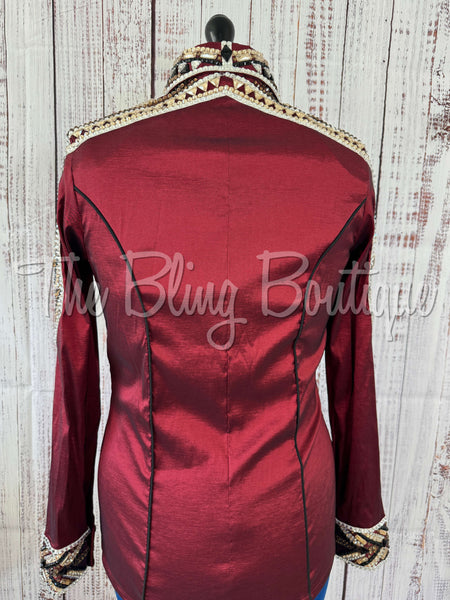 Burgundy, Tan & Black Day Shirt Set (L)