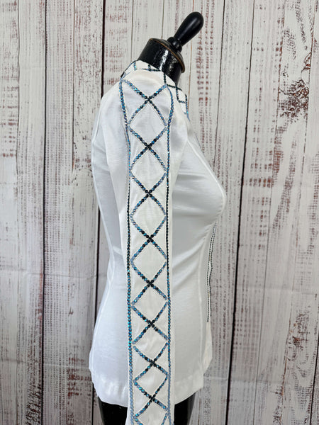 Unbridled Couture - White & Blue Ombre Day Shirt